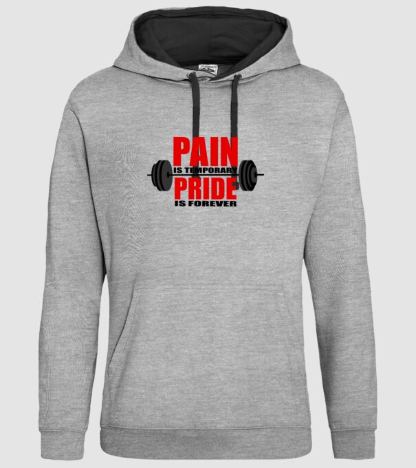 Pain is temporary model gri pe tricou