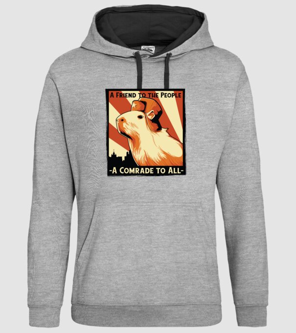 Soviet Capybara model gri pe tricou