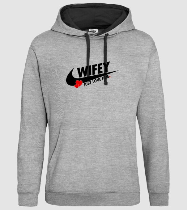 Wifey Just love him model gri pe tricou