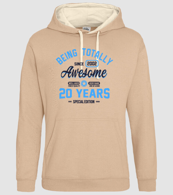 20 years of being totally awesome model nisipiu pe tricou