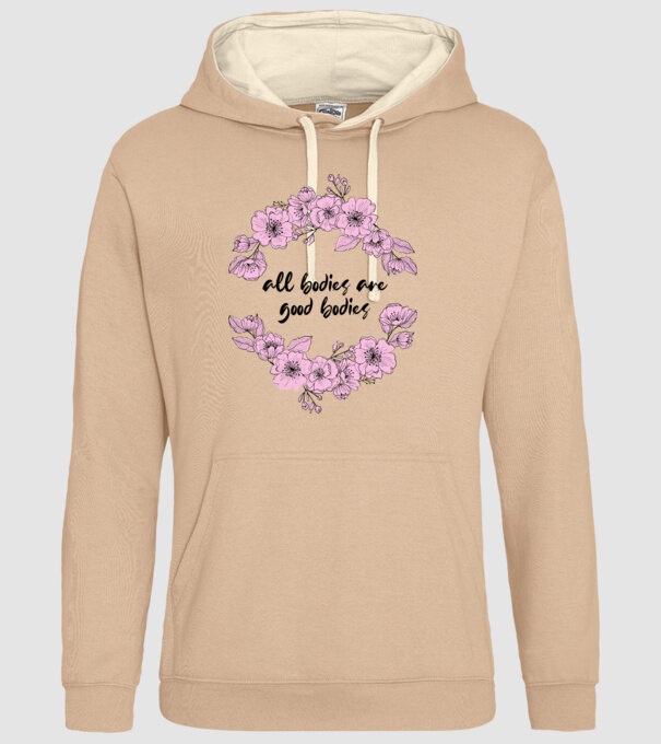 All bodies are good bodies floral model nisipiu pe tricou