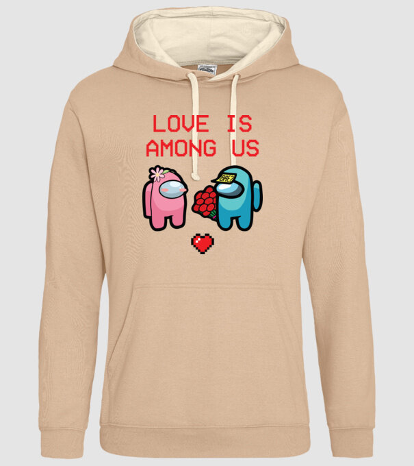 Among us love model nisipiu pe tricou