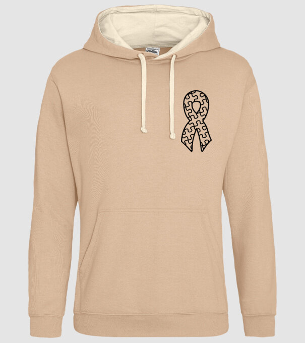 Panglică Ziua Mondială a Autismului model nisipiu pe tricou