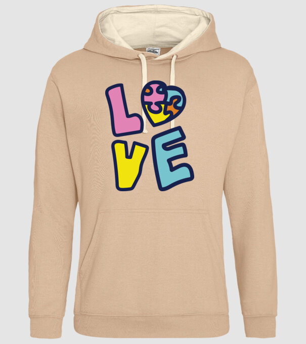 Ziua Mondială a Autismului LOVE model nisipiu pe tricou