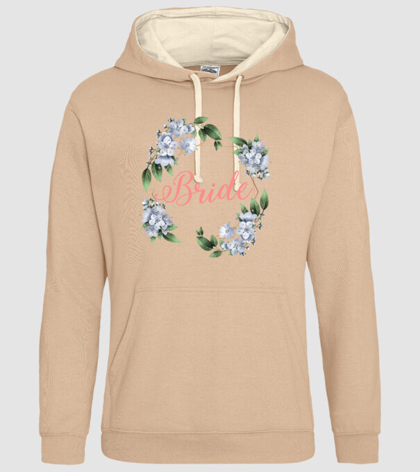 BRIDE blue floral model nisipiu pe tricou