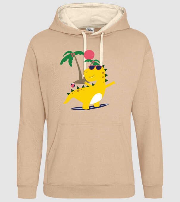 dinozaur drăguț vară model nisipiu pe tricou
