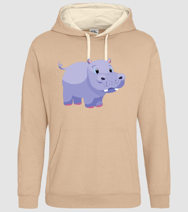 Hipopotam drăguț model nisipiu pe tricou