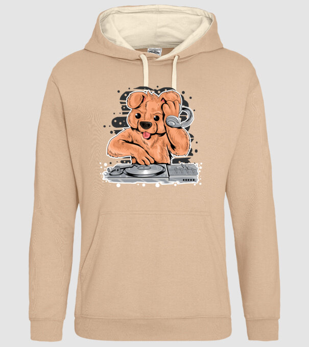 Urs Dj model nisipiu pe tricou