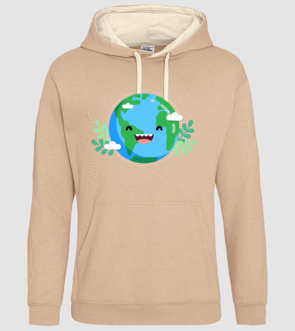 Earth smiley model nisipiu pe tricou