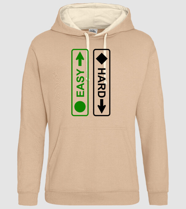 Easy - Hard model nisipiu pe tricou