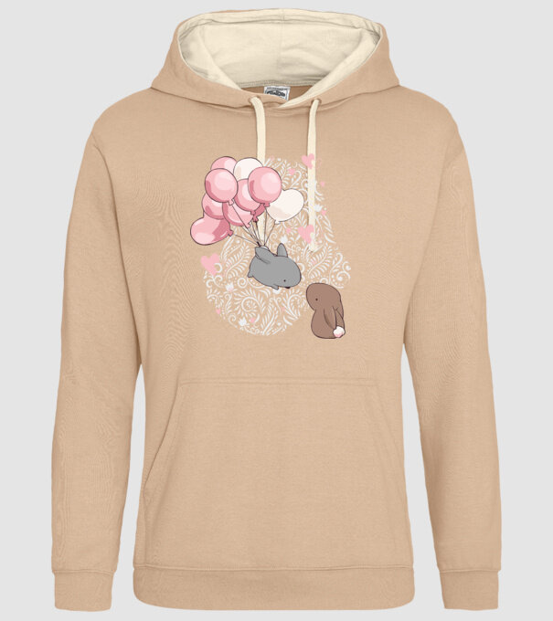 Pentru tine inima mea e în flăcări iepurași roz model nisipiu pe tricou