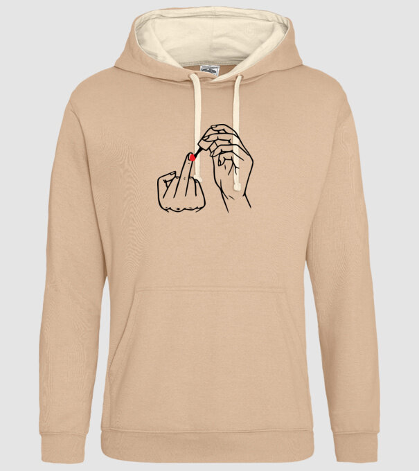 Nail polish Fuck U model nisipiu pe tricou