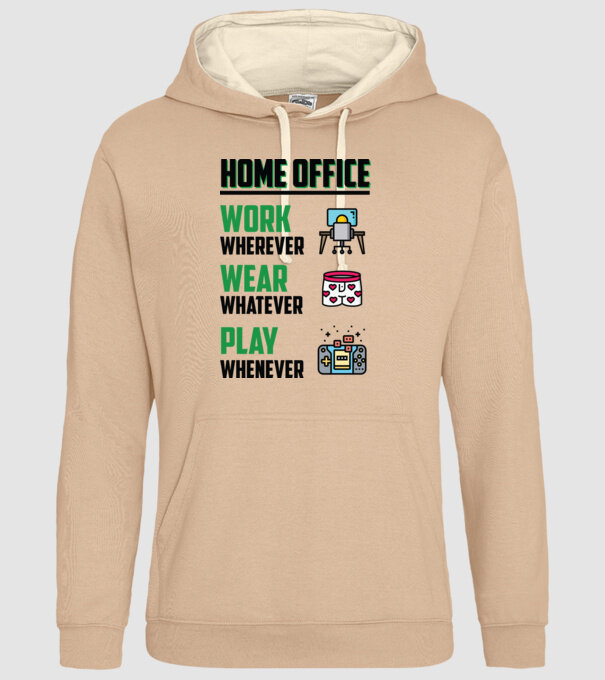 Home office model nisipiu pe tricou
