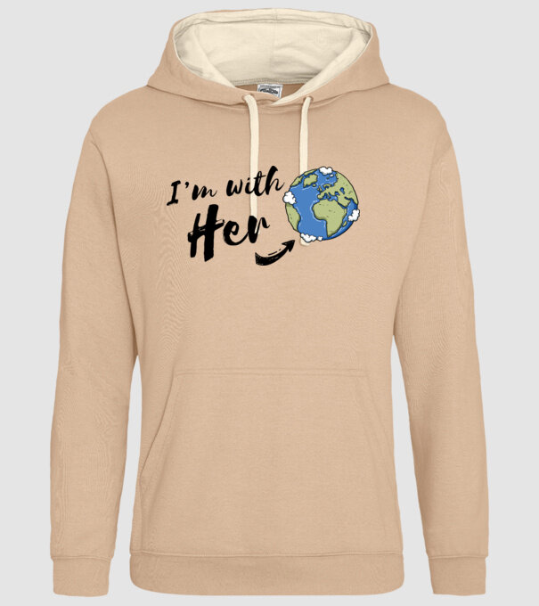 'i''m with her' model nisipiu pe tricou