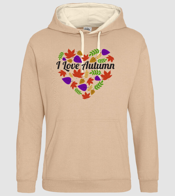 I love autumn model nisipiu pe tricou