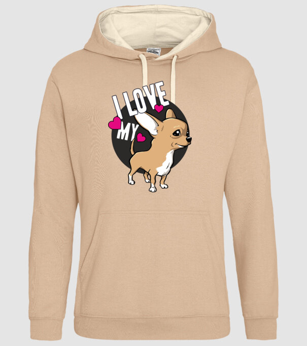 I love my Chihuahua model nisipiu pe tricou