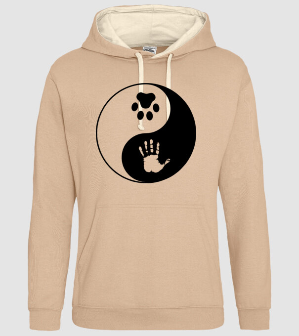 Yin-Yang Dog model nisipiu pe tricou