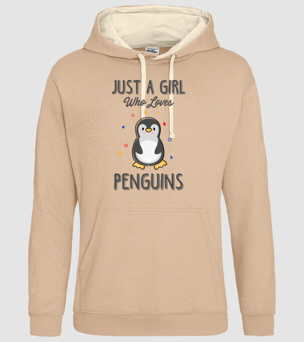 Just a girl who loves Penguins model nisipiu pe tricou