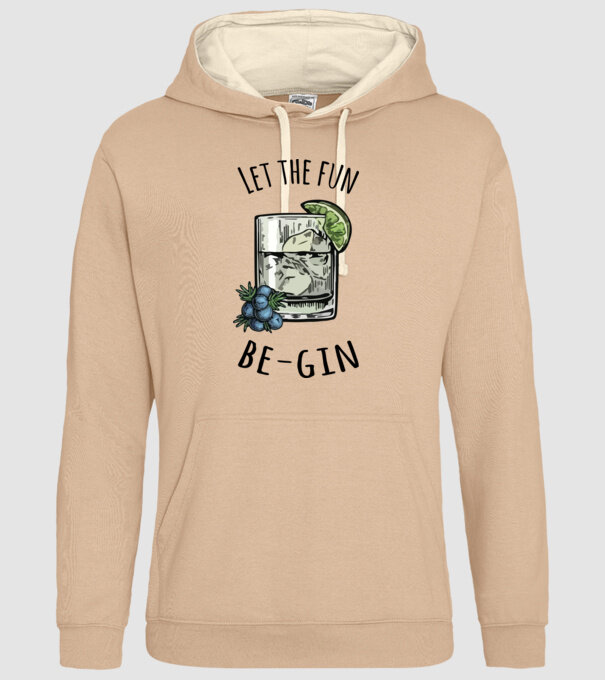 Let the fun be gin model nisipiu pe tricou