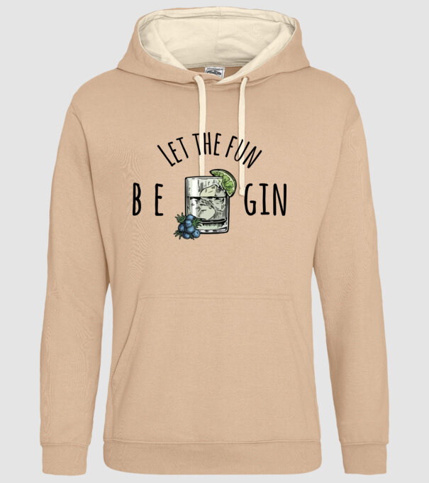 Let the fun be gin model nisipiu pe tricou