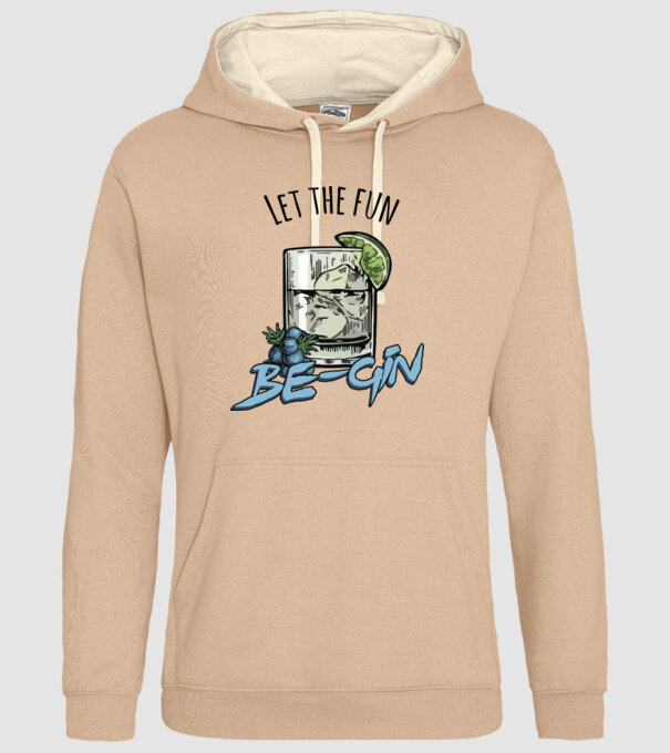 Let the fun be gin model nisipiu pe tricou