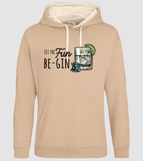 Let the fun be gin model nisipiu pe tricou