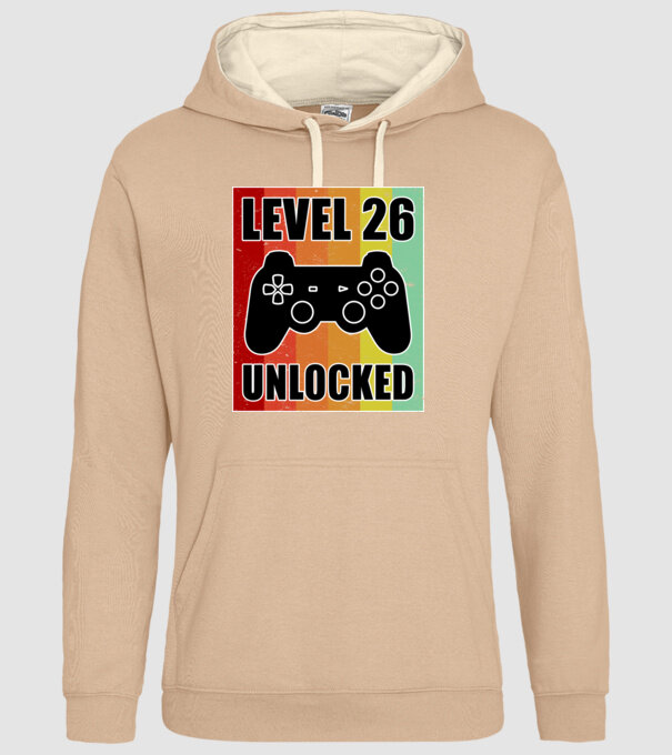 level 26 unlocked retro gamer model nisipiu pe tricou