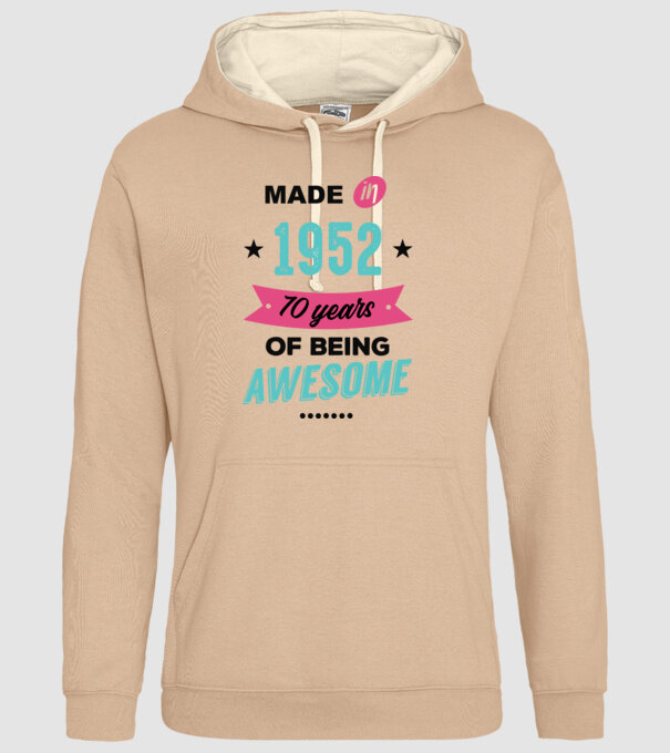 MADE in 1952 model nisipiu pe tricou