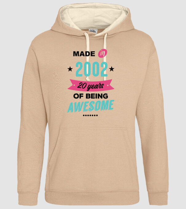 MADE in 2002 model nisipiu pe tricou