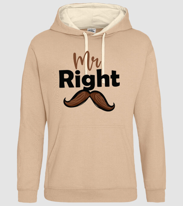 Mr right model nisipiu pe tricou