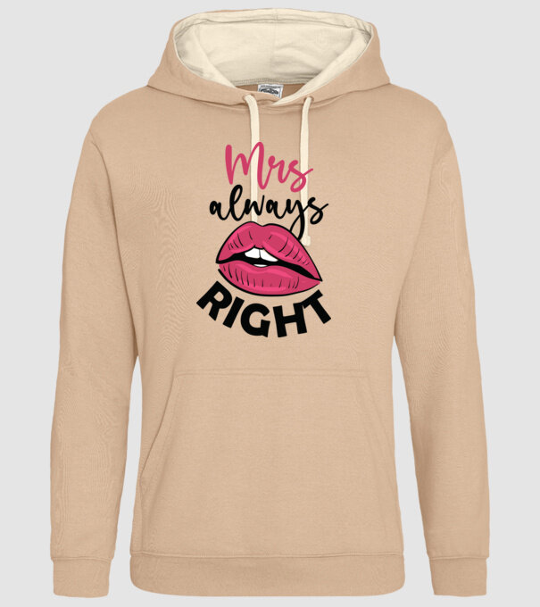 Mrs always right model nisipiu pe tricou