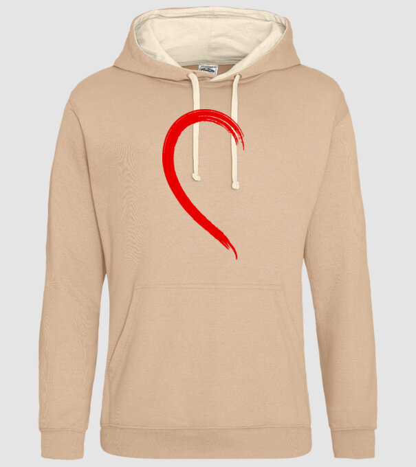 Inimă pereche dreapta model nisipiu pe tricou