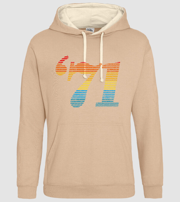 Retro Birthday 1971 model nisipiu pe tricou