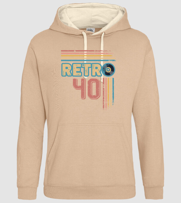 Retro 40 Birthday model nisipiu pe tricou