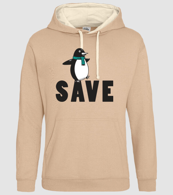 Save penguin model nisipiu pe tricou