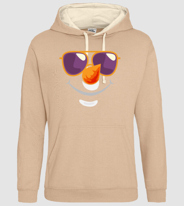 Snowman face model nisipiu pe tricou
