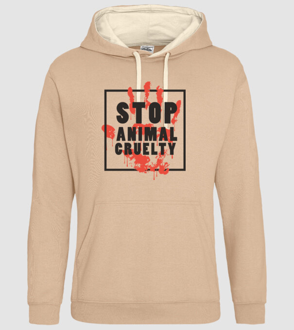 Stop animal cruelty model nisipiu pe tricou