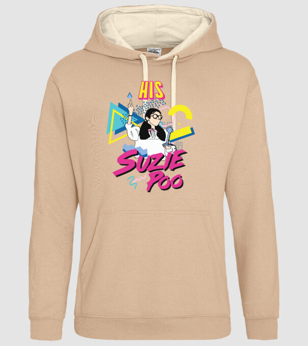 Stranger couple 80s retro Suzie model nisipiu pe tricou