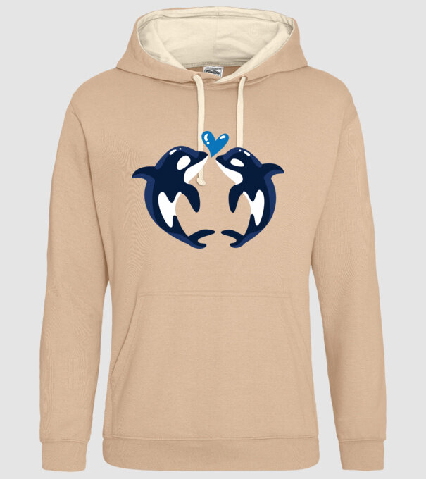 BALENE ÎNDRĂGOSTITE model nisipiu pe tricou