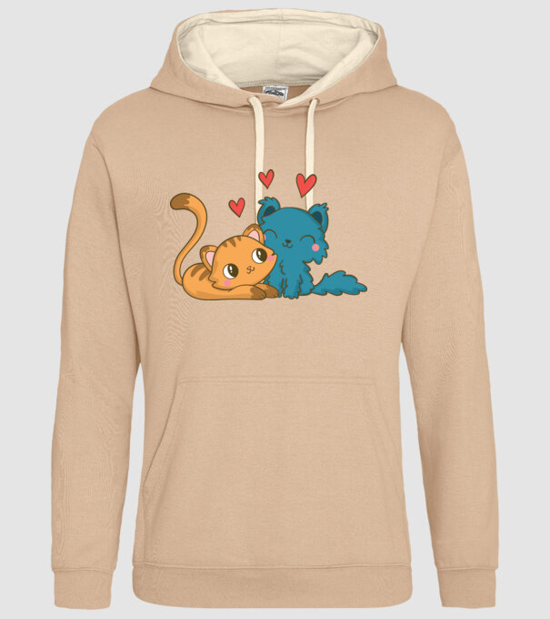 PISICUȚE ÎNDRĂGOSTITE 1 model nisipiu pe tricou