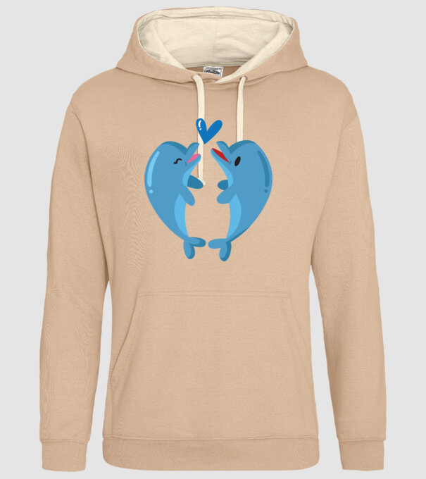 DELFINI ÎNDRĂGOSTIȚI model nisipiu pe tricou