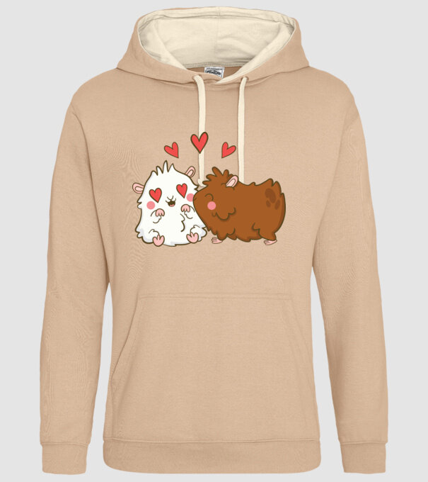 HAMSTERI ÎNDRĂGOSTIȚI model nisipiu pe tricou