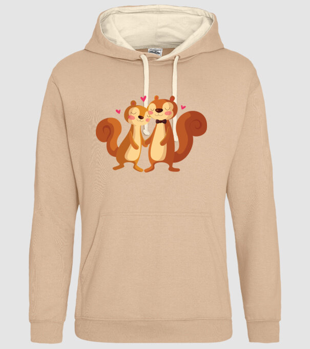 VEVERIȚE ÎNDRĂGOSTITE model nisipiu pe tricou