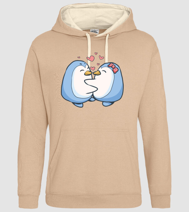 PINGUIN ÎNDRĂGOSTIT 3 model nisipiu pe tricou
