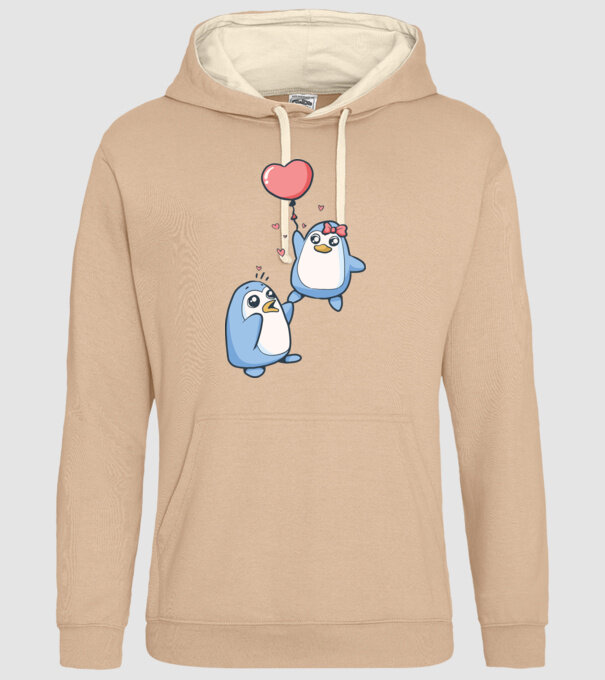 PINGUIN ÎNDRĂGOSTIT 4 model nisipiu pe tricou
