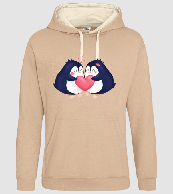 PINGUIN ÎNDRĂGOSTIT model nisipiu pe tricou