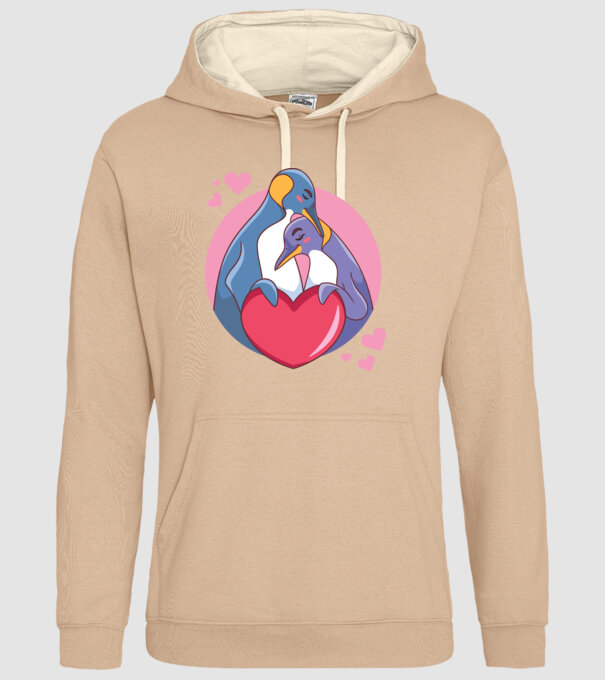 PINGUIN ÎNDRĂGOSTIT 5 model nisipiu pe tricou