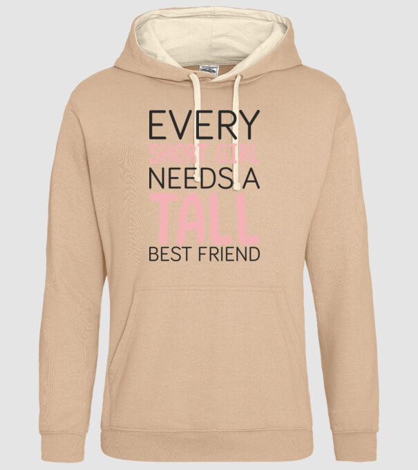 Tall Friend model nisipiu pe tricou