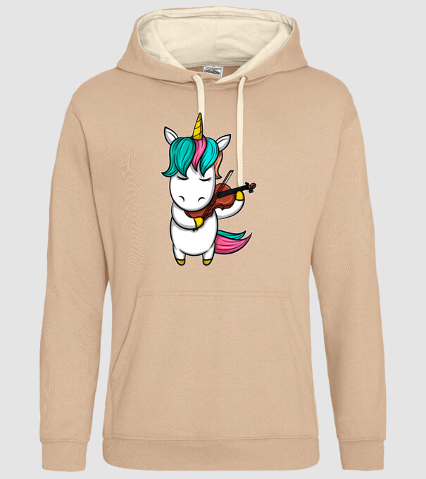 Unicorn Violin model nisipiu pe tricou