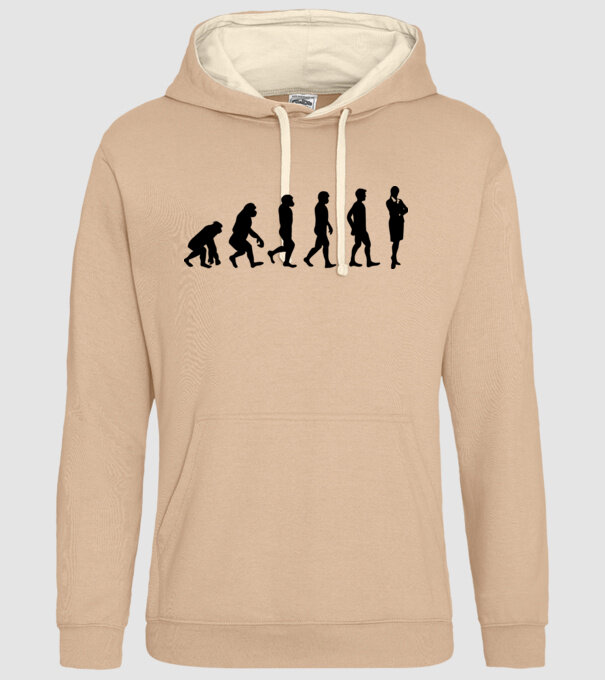Evoluție femeie de afaceri model nisipiu pe tricou